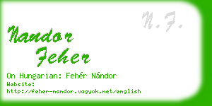 nandor feher business card