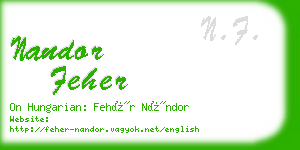 nandor feher business card